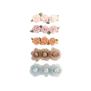 Blumen Haarspangen - rosa Spangen - trendy Spangen für Mädchen - Baby Haarspangen - floralen Haarspangen - neutrale Haarspangen Mädchen
