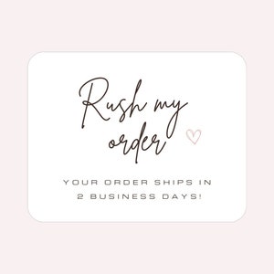 Rush my order - 2 day order processing