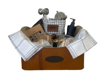 Bar Kit Gift/ Bar Accessories Gift/ Men's Gift Basket/ Personalized Men's Gift / Groom's Gift/ Wedding Gift Basket/ Housewarming Gift Basket