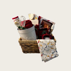 Warm & Cozy Housewarming Gift Basket | I Love Red Kitchen Gift Basket ...