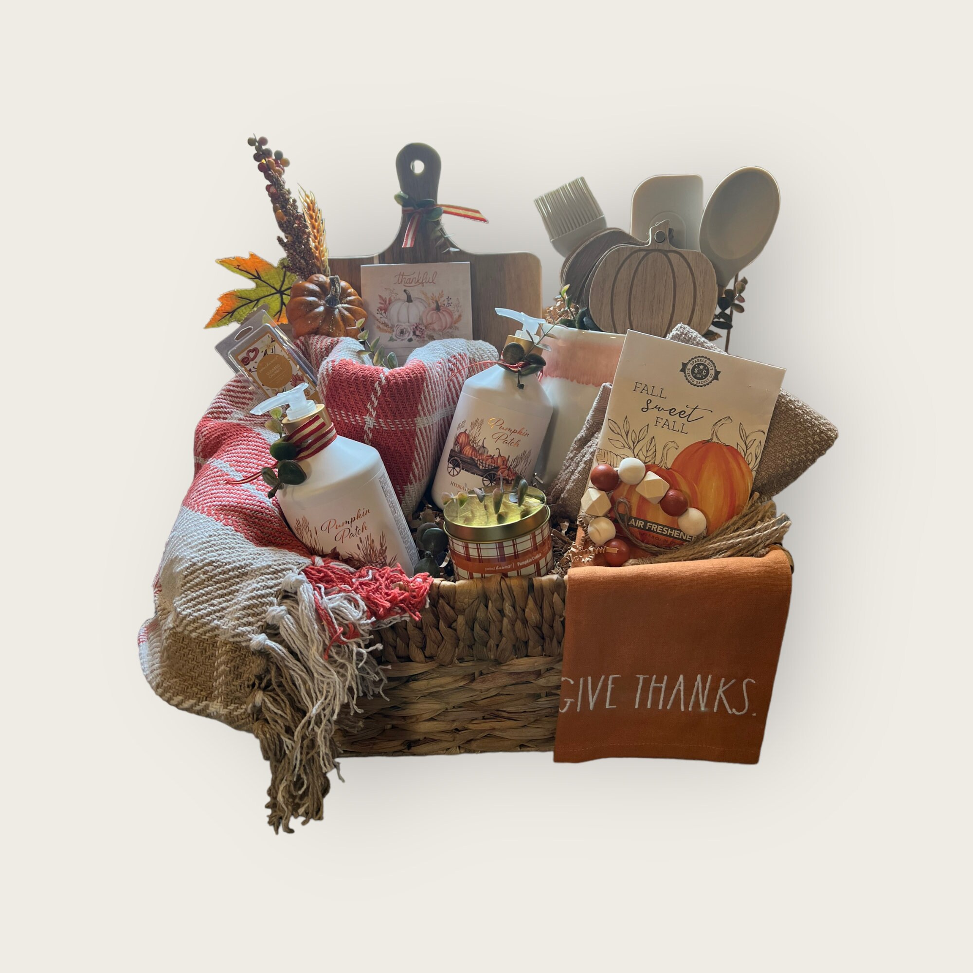 Canasta rústica de inauguración de la casa en otoño / Regalo acogedor para el anfitrión de Acción de Gracias / Regalo para agente inmobiliario de estilo hygge / Regalo corporativo de otoño / Inauguración de la casa de estilo hygge