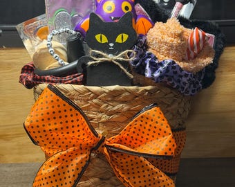 Halloween Self-Care Gift Basket | Bat & Pumpkin Theme