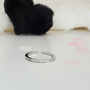 Silver Micro Pave Ring,cubic zirconia,engagement,925 sterling silver Heart ring,anniversary,gift,engagement ring,promise ring,love