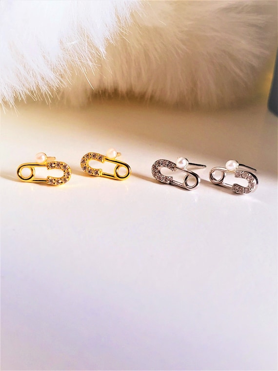 Safety stud deals earrings