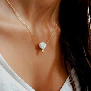 Baroque Pearl Lightning Cloud 16k Gold plated irregular Pearl necklace