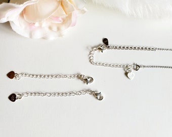 925 Sterling silver, 14K Gold, Rose Gold Necklace extensions extenders,adjustable length jewellery extenders, bracelet extenders,extension