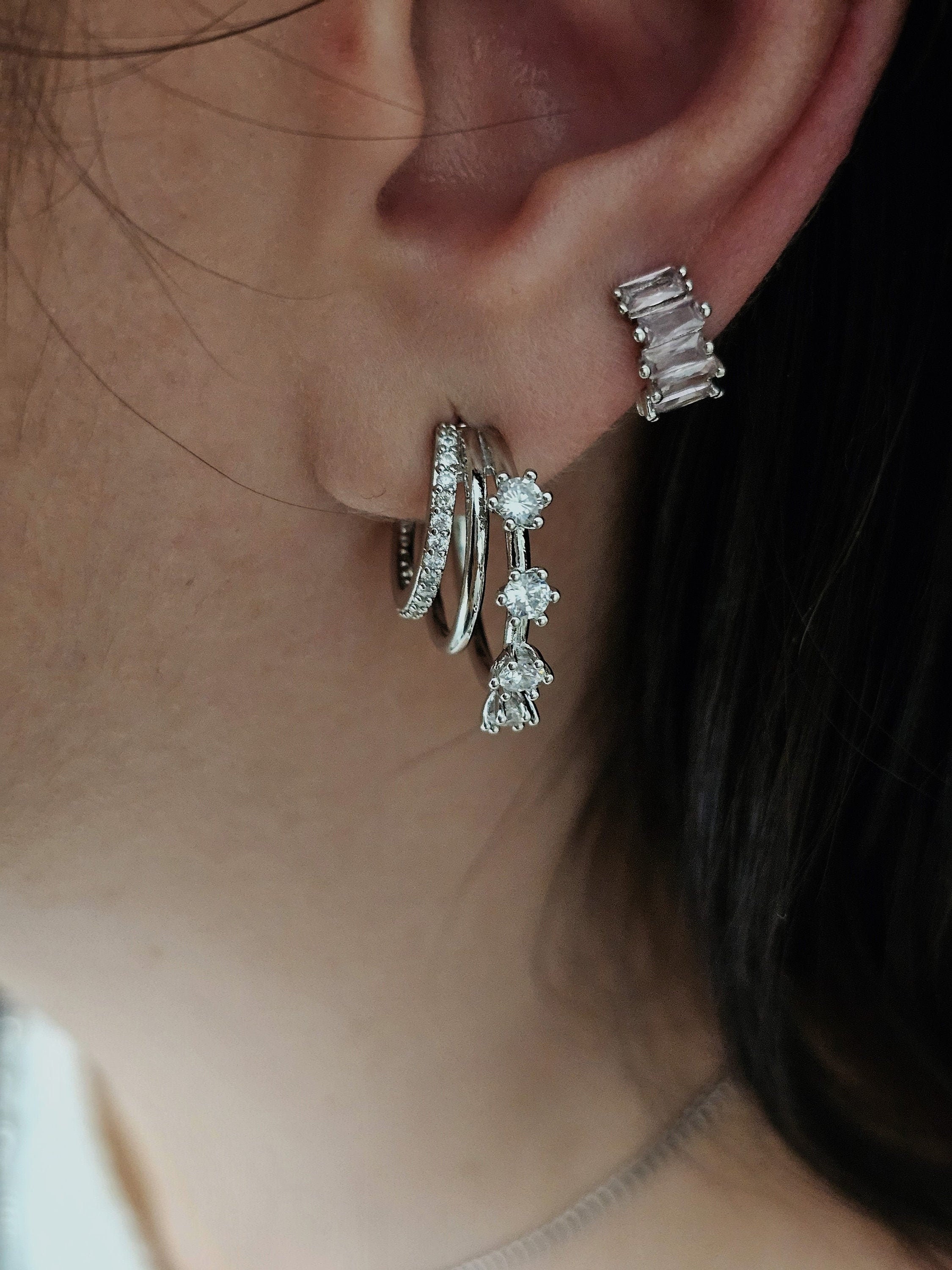 【one enough】Hidden Muse Earring▲RIIZE着用 Multiple Illusion Earrings - Etsy