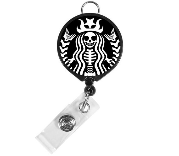 Skeleton Mermaid Radiology X Ray Starbucks Holder Badge Reel