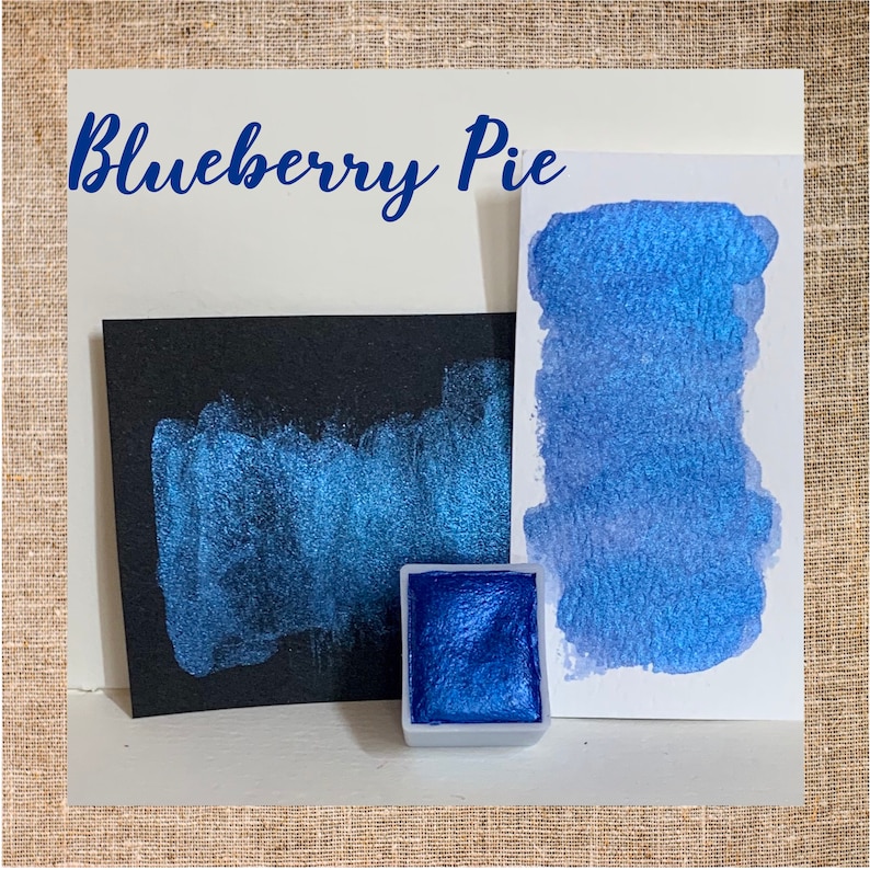 Handmade Watercolor Paint, Shimmer Watercolor, Watercolor Half Pans