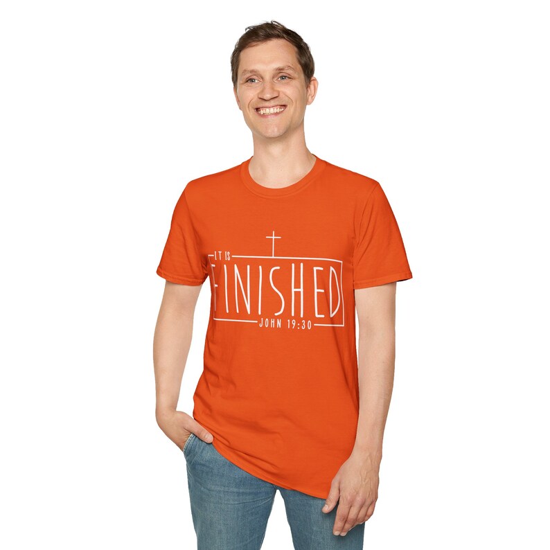 It is Finished Unisex Softstyle T-Shirt, John 19 30 T-shirt, Christian T-shirt, Religious T-shirt image 10