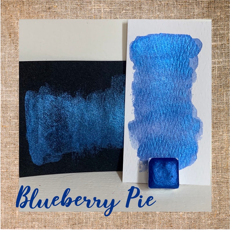 Handmade Watercolor Paint, Shimmer Watercolor, Watercolor Half Pans