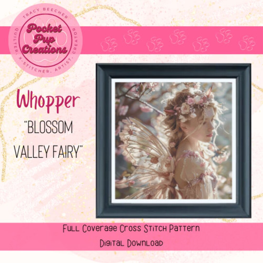 Whoppers Pattern Blossom Valley Fairy-whopper Sized,full Coverage Cross Stitch,instant ...