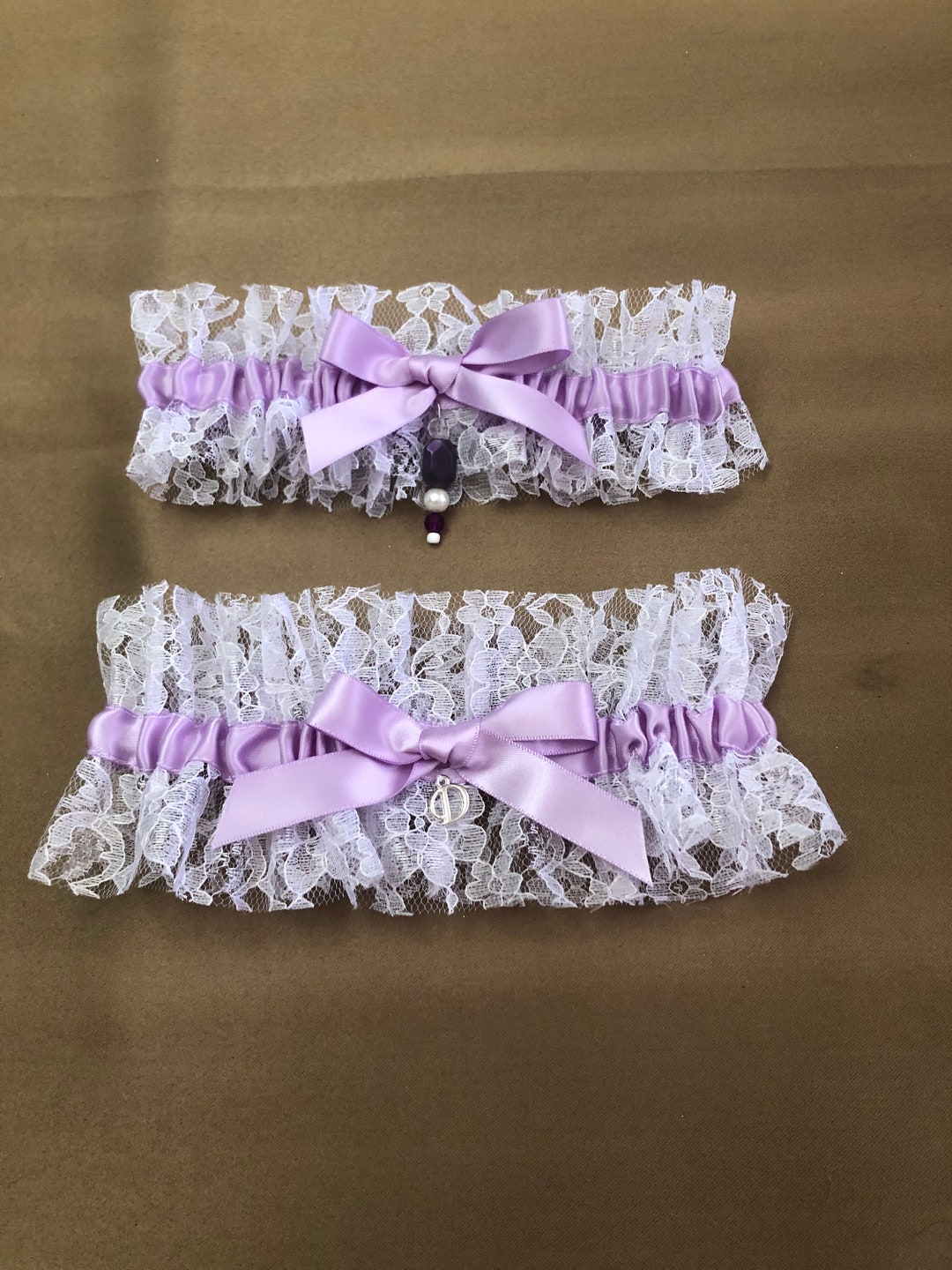 Lavender Garters Light Purple Custom Garter Lavender Wedding Etsy