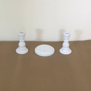 Unity Candle Holder Set, Wood Unity Candle, Ceremony Candle Holder, Wedding Candle, Rustic/Country Wedding, Choice of 15 Colors