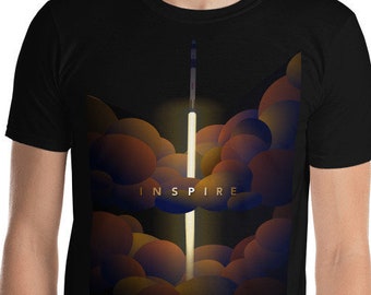 SpaceX NASA Crew Dragon Launch T-Shirt - Inspire: A Digital Illustration