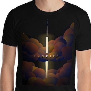 SpaceX NASA Crew Dragon Launch T-Shirt - Inspire: A Digital Illustration