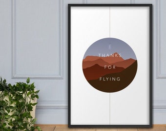 Famed Print - SpaceX Starship - Thanks for Flying SpaceX: Mars Direct