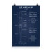 SpaceX Starship Blueprint - Premium Home Art Matte Poster Print 