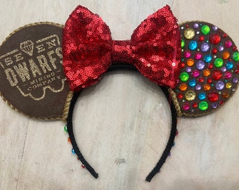 Snow White Seven Dwarf Mine Train Ears