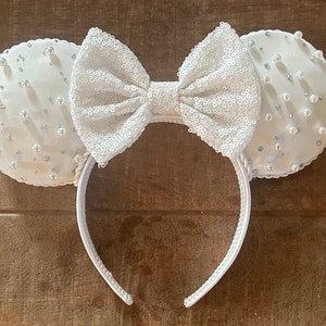 White Pearl Minnie Ears