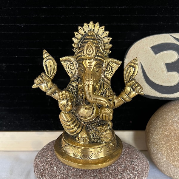 Solid Hand Made Brass Ganesha Statue