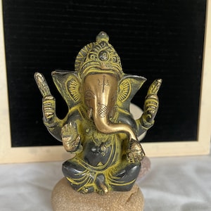 Handmade Solid Metal Ganesha Statue