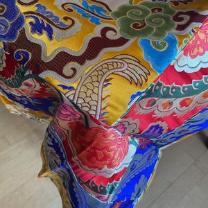 Hand Stitched Pure Silk Altar Piece/ Altar Cover/ Table  Cloth/ Tibetan Buddhist Style