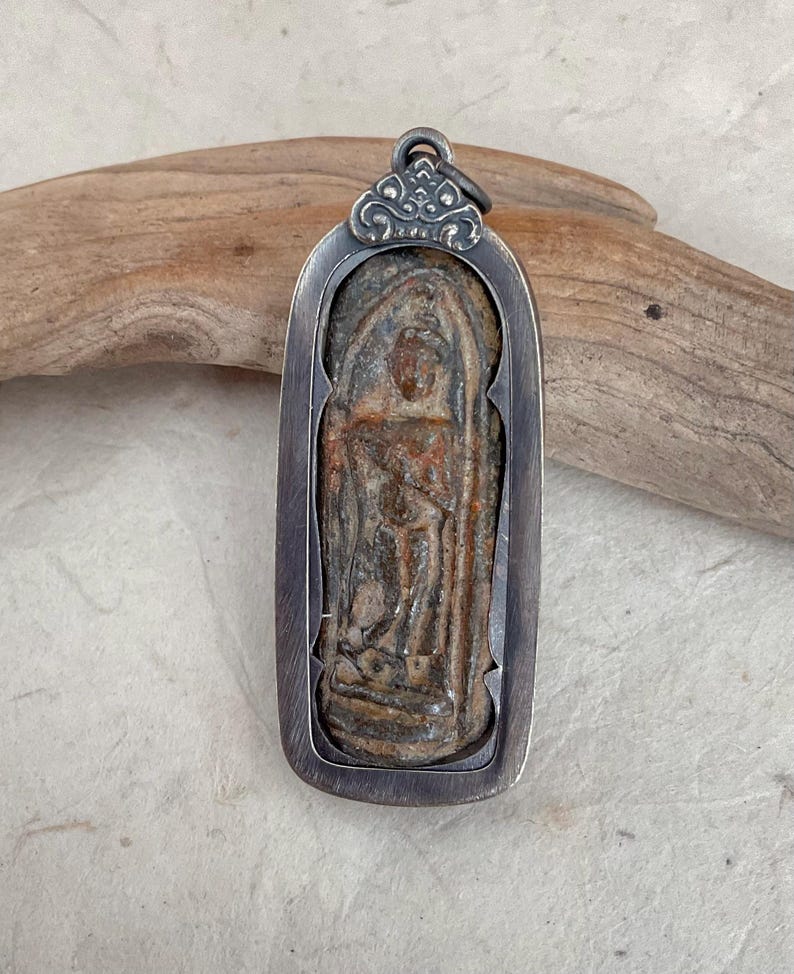 Old Thai Buddha Pendant/ Amulet Pendand/ Buddhist Talisman Pendant/ Lucky Charm #3
