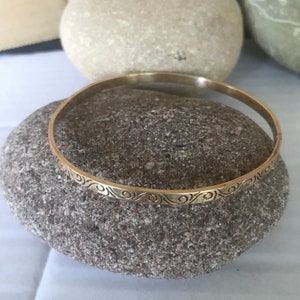 Hand Carved Brass Bracelet/ Bangle From Nepal