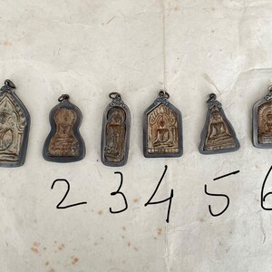Old Thai Buddha Pendant/ Amulet Pendand/ Buddhist Talisman Pendant/ Lucky Charm image 8
