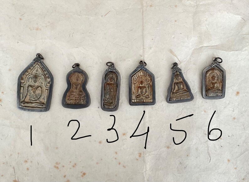 Old Thai Buddha Pendant/ Amulet Pendand/ Buddhist Talisman Pendant/ Lucky Charm image 8