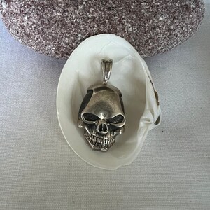 Handmade Solid 925 Sterling Silver Skull Pendant
