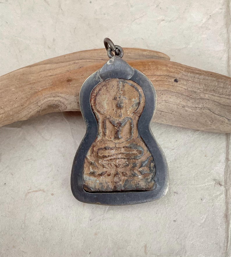 Old Thai Buddha Pendant/ Amulet Pendand/ Buddhist Talisman Pendant/ Lucky Charm #2