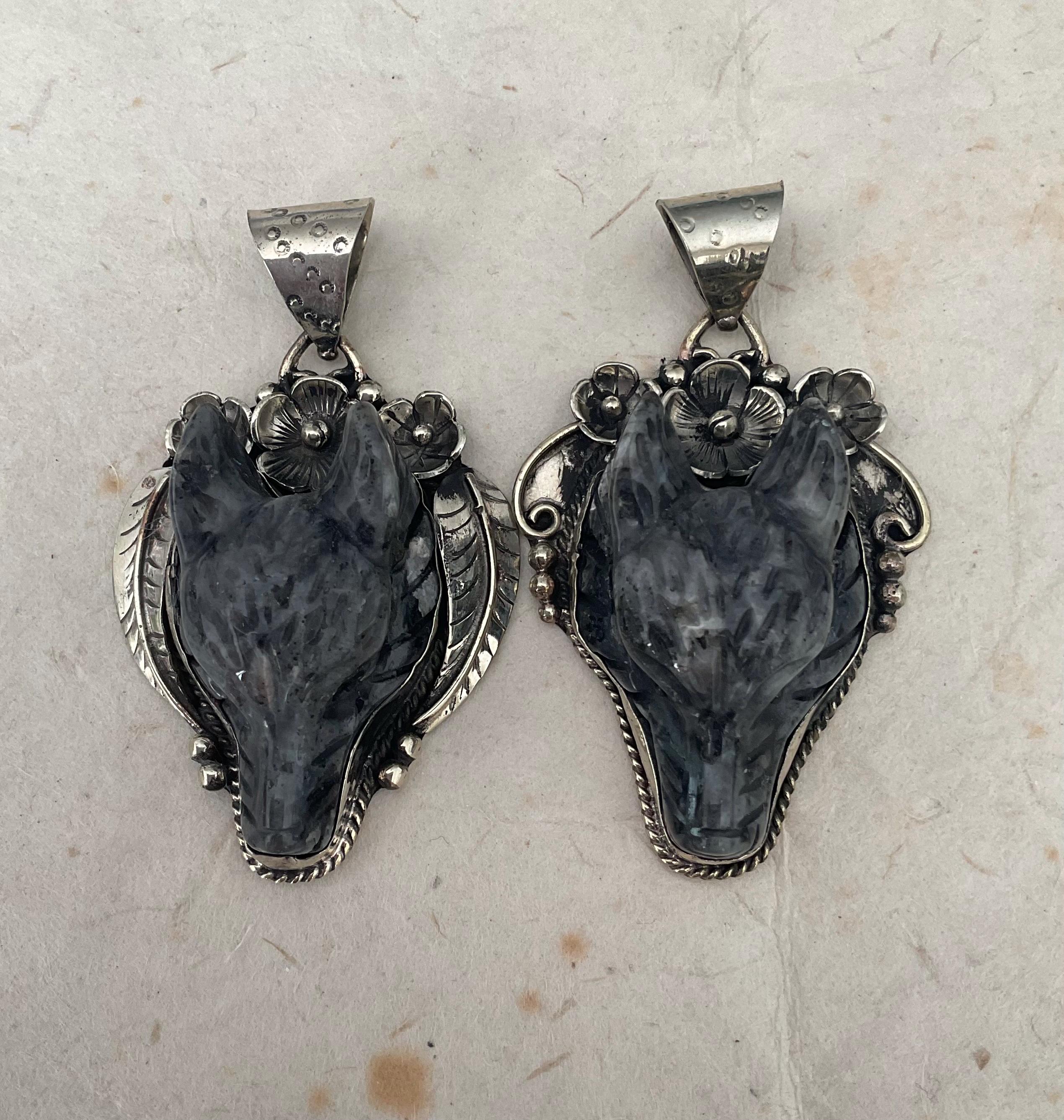 Larvikite Wolf - Etsy