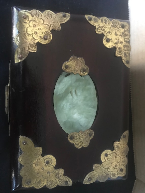 Vintage Rosewood Oriental Jewelry Box With Jade c… - image 10