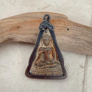 Old Thai Buddha Pendant/ Amulet Pendand/ Buddhist Talisman Pendant/ Lucky Charm #5