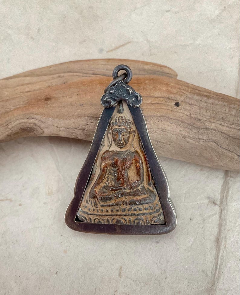 Old Thai Buddha Pendant/ Amulet Pendand/ Buddhist Talisman Pendant/ Lucky Charm #5