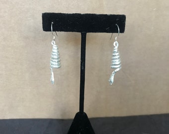 Silver Hand Made Snake Earrings