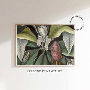 Tropical Plant Painting, Vintage Art for Beach House, Boho Wall Decor, Unique Plant Print, Instant Download - Printable Art