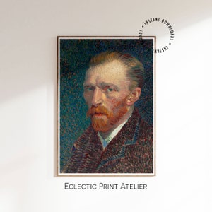 Printable Self Portrait | Vintage Art | Vincent Van Gogh | Printable Wall Art | Digital Download