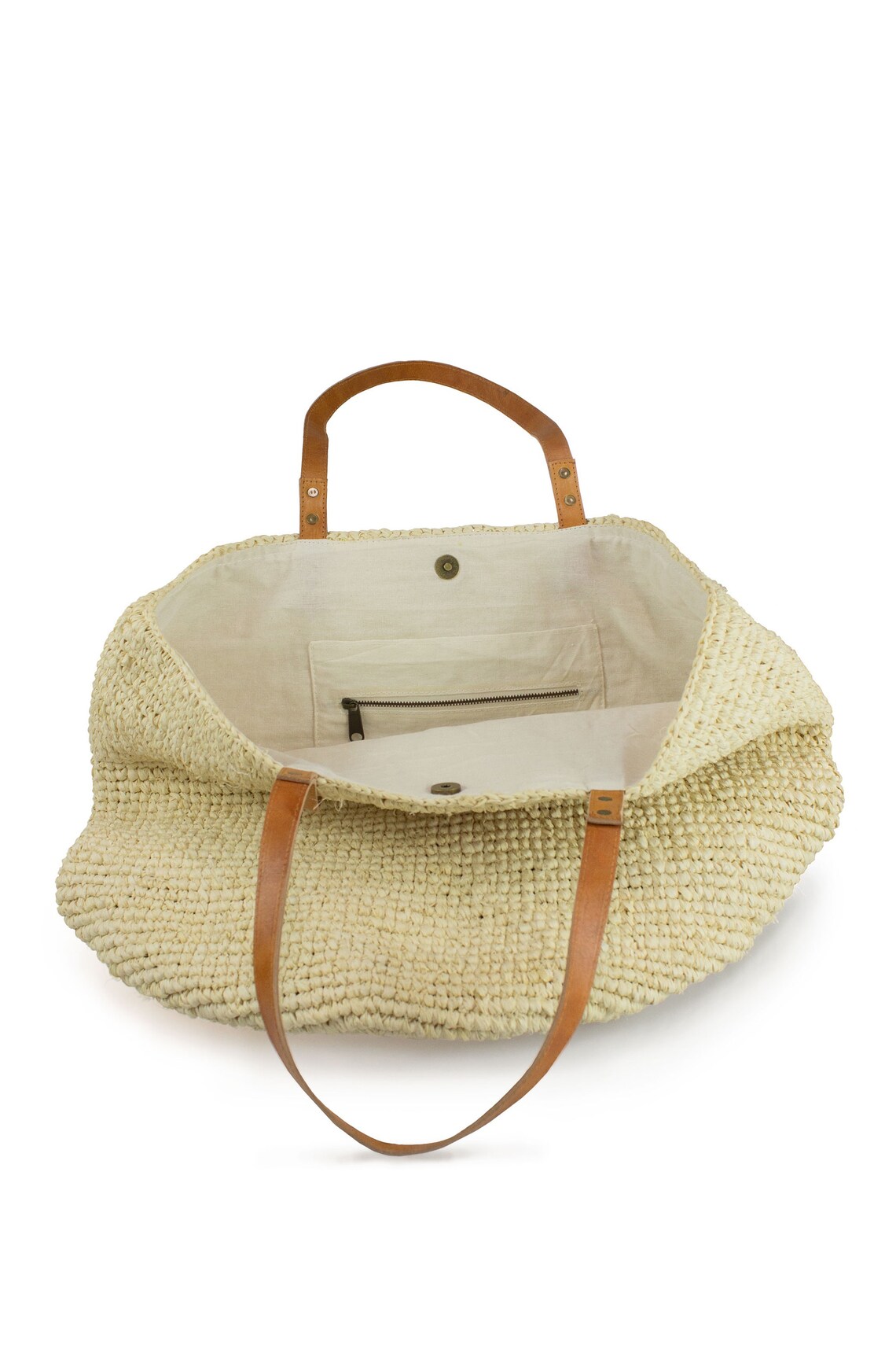 Straw bag Natural Etsy