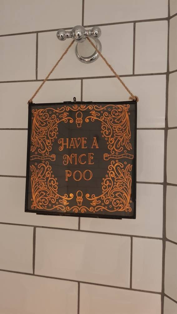 Have A Nice Poo, Copper foil print, 21cm x 21cm.
