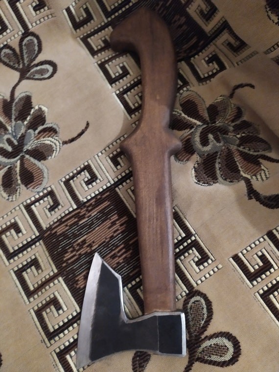 Petite Hache Tête Viking Barbu Vintage Tomahawk, Originale Antique De Bulgarie