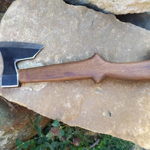 Handmade forged bearded viking bushcraft camping axe tomahawk