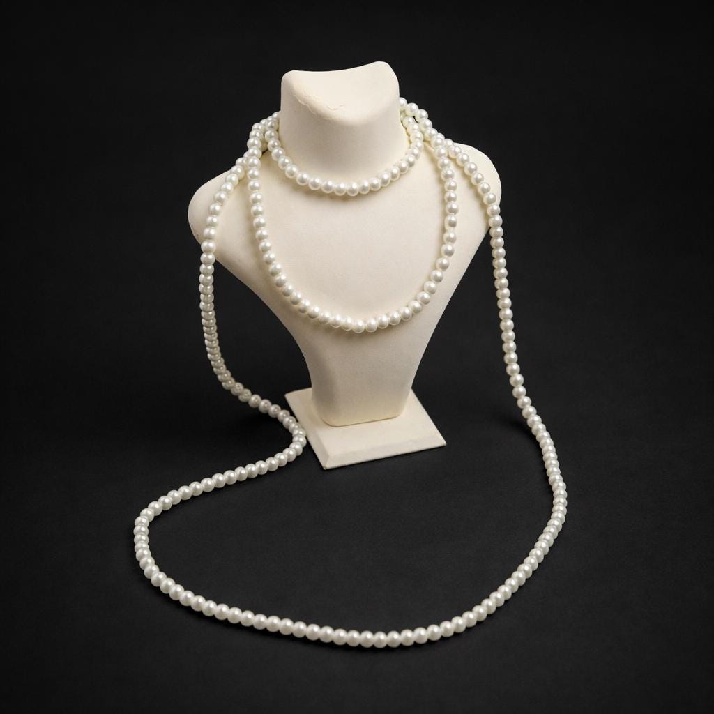 Collana Di Perle Nere E Bianche Con Le Perle Bianche Racchiuse Da Distanziali Dargento 1 1200
