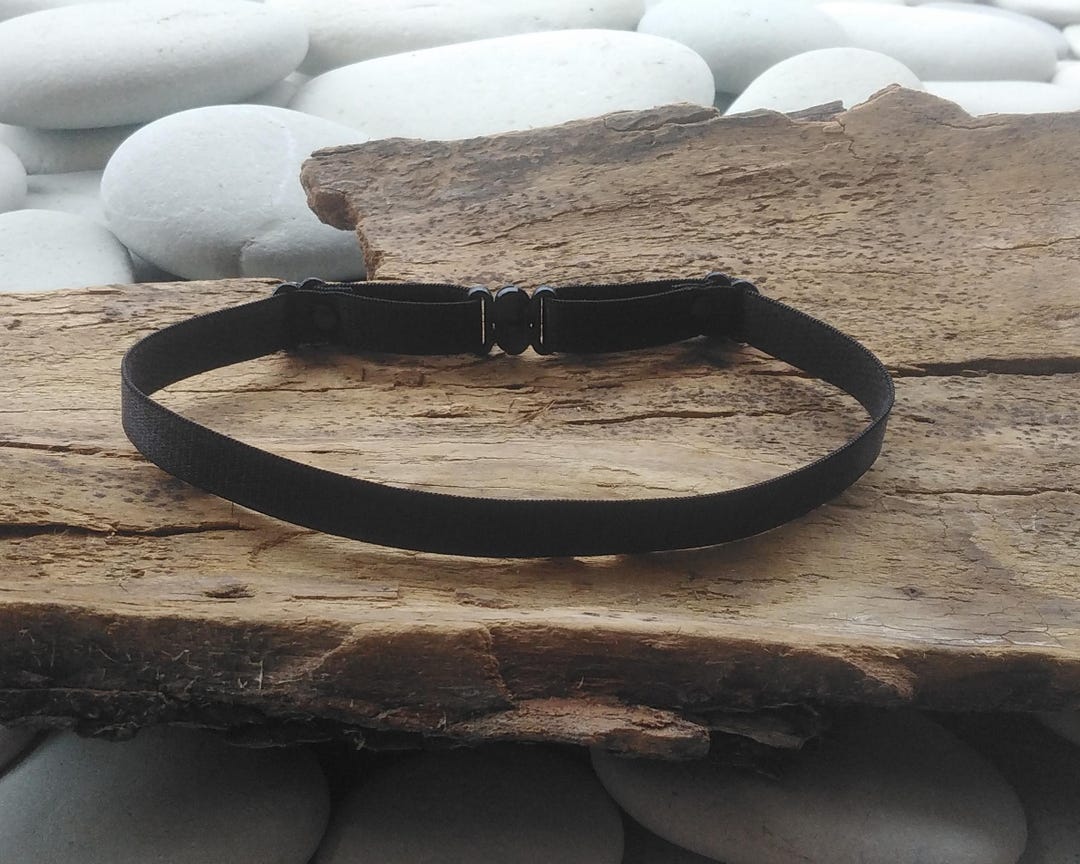 Handmade Black Satin Choker: Adjustable Gothic Neck Accessory