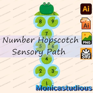 Hopscotch Sensory Path SVG: Editable Number Game (Digital Download)