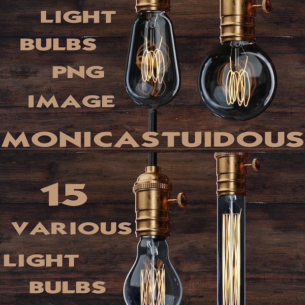 Edison Light Bulbs Filament Light Bulb Vintage Bar Lightings HD retro light bulb light lamp Dimmable Edison Retro Bulbs PNG instant download