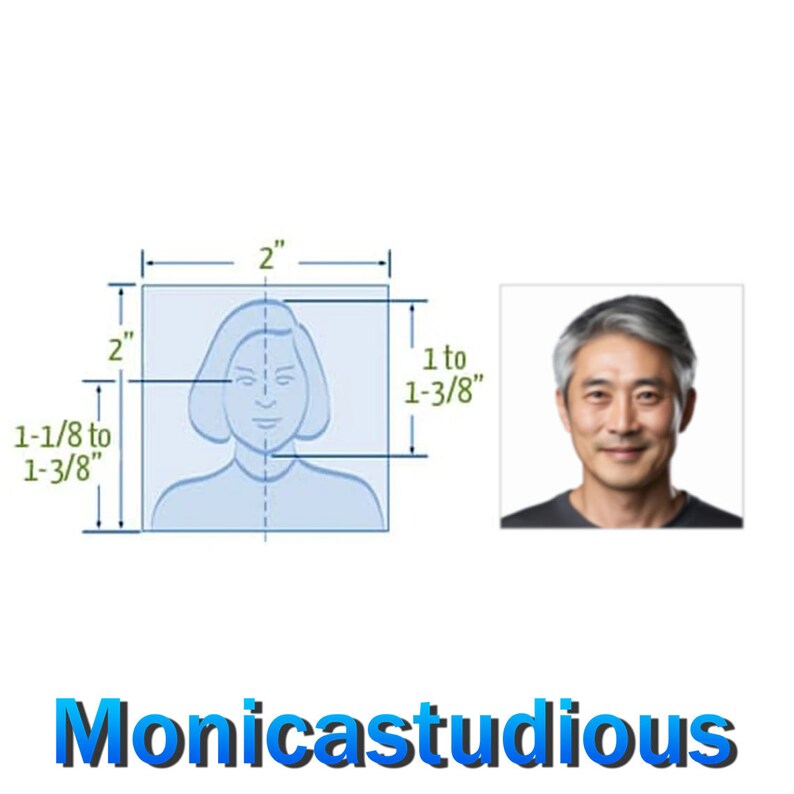 Digital Passport Photo, USA Passport Photo, 2 X 2 Inch Passport Photo