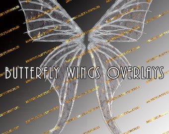 Butterfly Wings Photo Overlays: Transparent PNG Clipart (Digital Download)